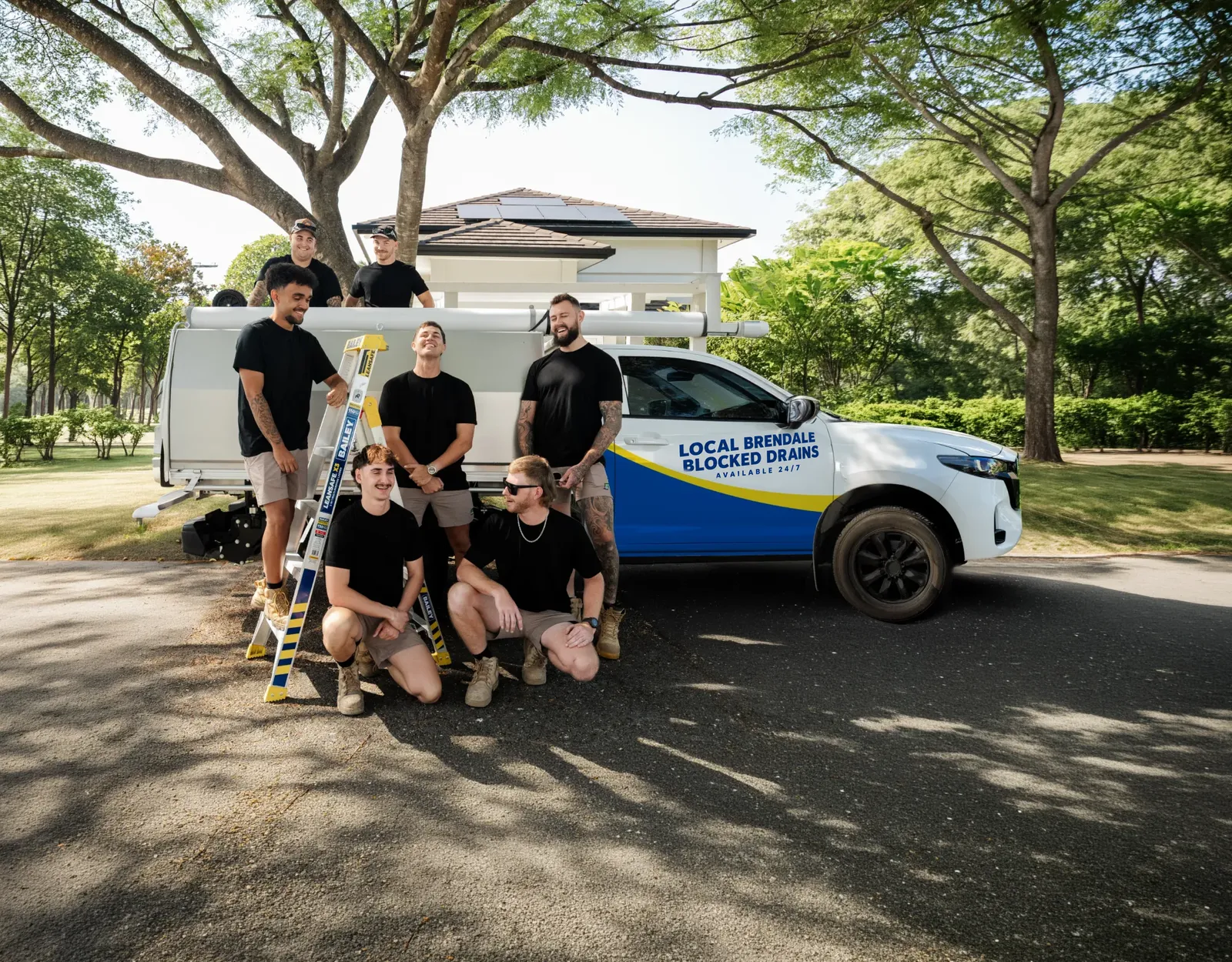 Local Brendale Blocked Drains ute and team